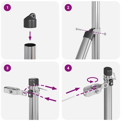 Słupki ogrodzeniowe 13 pcs Srebrny Ø32mm 170 cm na Arena.pl