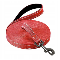 Smycz Dla Psa Z Paskiem Na Nadgarstek – 15m, Kolor Czerwony
