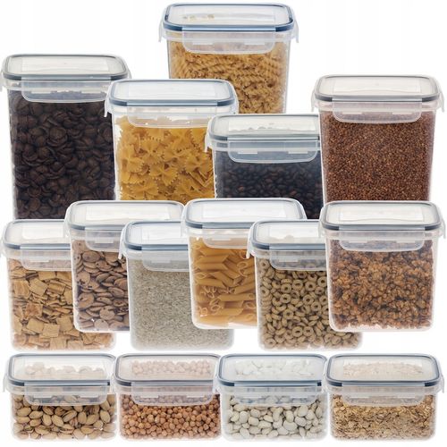 POJEMNIK SŁOIK PLASTIKOWY NA MAKARON KASZE PUDEŁKA NA ŻYWNOŚĆ 15 szt na Arena.pl