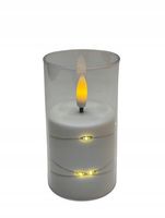 Świeca LED Subito z Łańcuszkiem Biała 10 cm