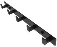 Wieszak ścienny metalowy czarny 5 haków do łazienki