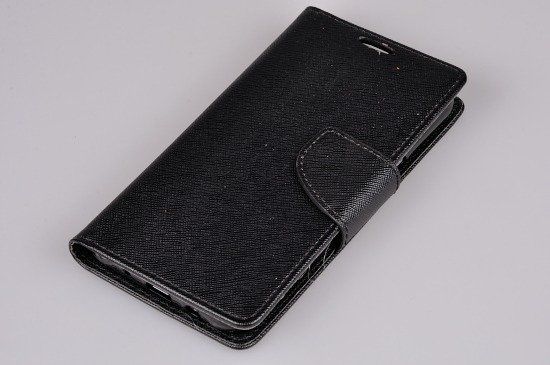 Etui portfel Fancy Case do SAMSUNG GALAXY J5 j500 (j5 2015) czarny zdjęcie 2