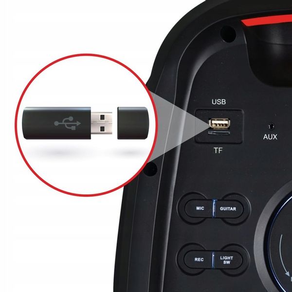 Głośnik Karaoke Bluetooth MANTA ATTIS Mikrofon USB Power Audio Przenośny zdjęcie 13
