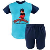 Krótka Piżama dziecięca Biedronka i Czarny Kot