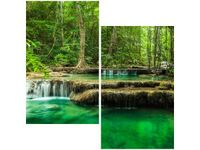 60X60CM WODOSPAD EREWAŃ DWU OBRAZ ŚCIAN