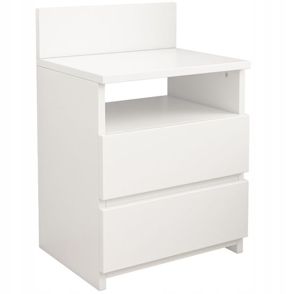 Szafka nocna biała loft nowoczesna 40cm zdjęcie 6