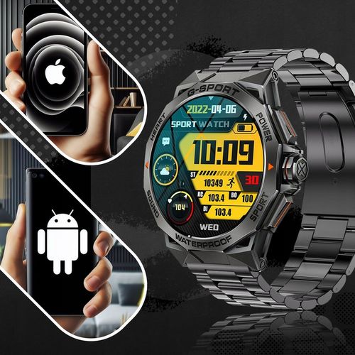 SMARTWATCH ZEGAREK MĘSKI MENU PL SPORT PULS ROZMOWY SMART WATCH na Arena.pl
