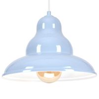 BULMA 1 Lampa wisząca - Industrialna, metalowa, niebieska 1xE27