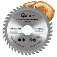PIŁA TARCZA WIDIOWA DO CIĘCIA DREWNA 115x22 40 ZĘBÓW GEKO G00101