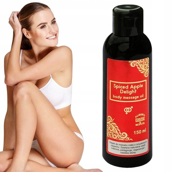 Zestaw na prezent olejek do ciała 150 ml świeca podniecająca 100 g jabłko zdjęcie 7