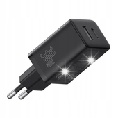 Ładowarka sieciowa USB-C USB-A Cube Pro 30W - czarna