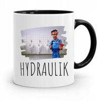 Kubek Czarny Prezent Dla Hydraulika Hydraulik Z Nadrukiem Ze Zdjęciem