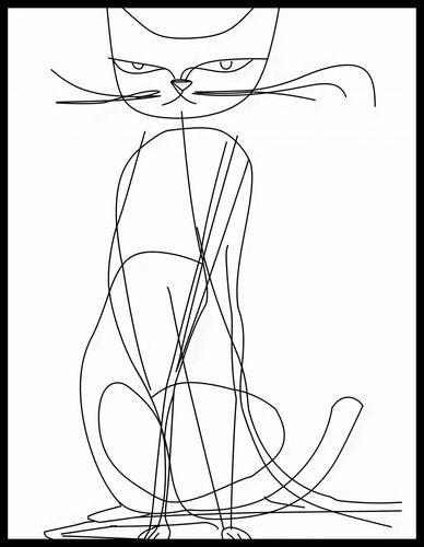 Plakat 50x65cm Kot Linijny na Arena.pl