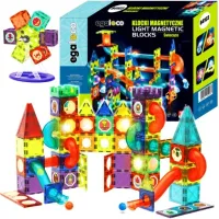 KLOCKI MAGNETYCZNE TOR KULKOWY 110 Elementów XXL