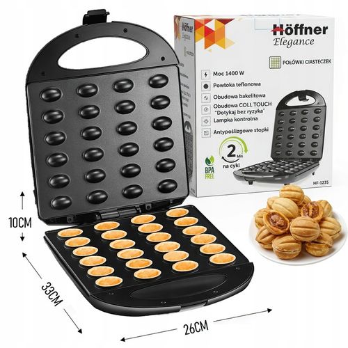 OPIEKACZ DO ORZESZKÓW CIASTEK FORMA 24 szt ELEKTRYCZNY MOC 1400W XXL na Arena.pl