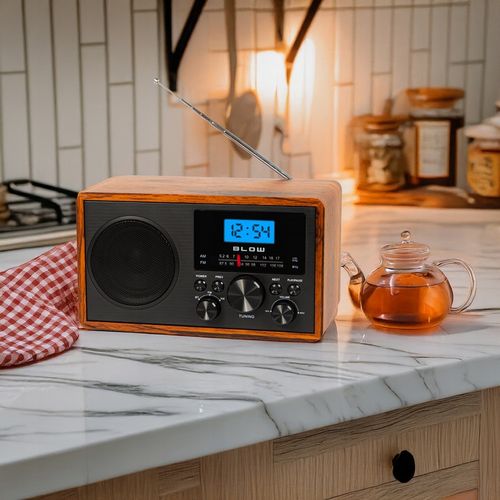 RADIO KUCHENNE RETRO PRZENOŚNE BLUETOOTH ZEGAR LCD FM ANTENA AUX USB-C na Arena.pl