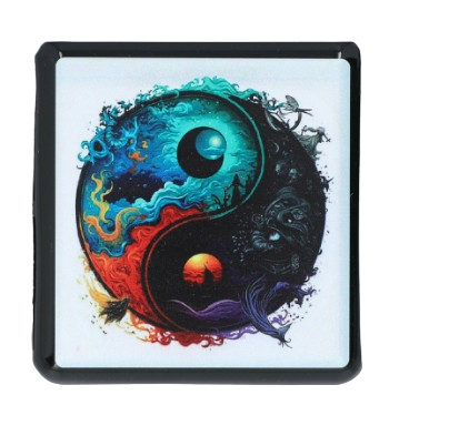 Metalowa Papierośnica z Nadrukiem Motyw Żywioły Kolorowa Mistyczna Yin-Yang na Arena.pl