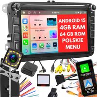 RADIO ANDROID 2DIN 4+64 GB 8 CALI VW PASSAT B6 B7 GOLF 5 V 6 VI SKODA