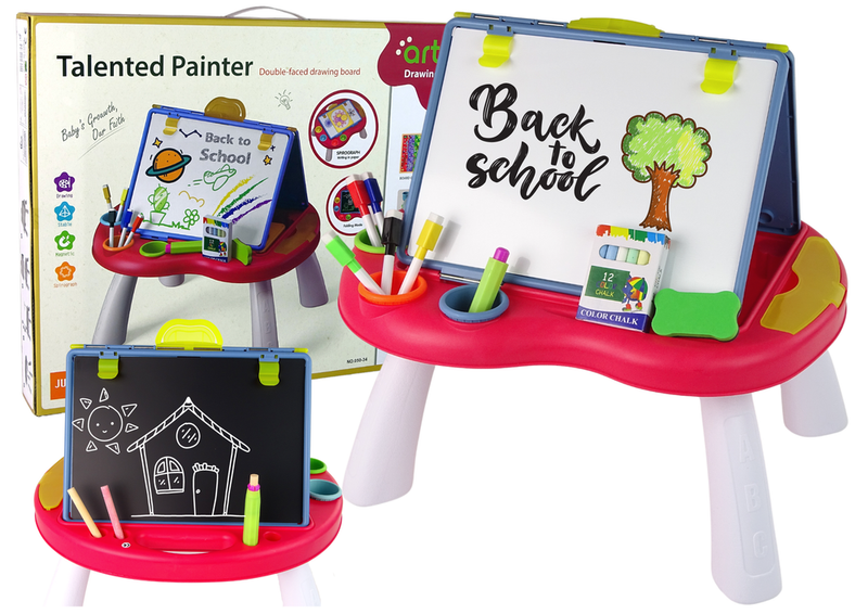 Tablica 2w1 Stolik Kredowa Pisaki Gra Chińczyk Węże zdjęcie 1