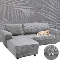 POKROWIEC NA NAROŻNIK KANAPĘ SOFĘ WELUR OEKO TEX PALMOWE LIŚCIE LEWY 3+2OS