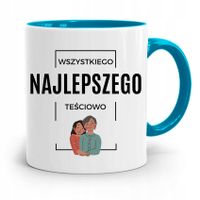Kubek Błękitny Teściowej Wszystkiego Najlepszego Z Nadrukiem Ze Zdjęciem