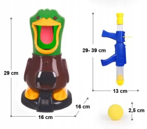 GŁODNA KACZKA STRZELANIE DO CELU 2 PISTOLETY KULKI na Arena.pl