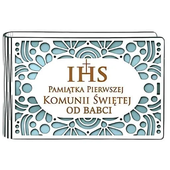 pudełko na pieniądze banknotówka komunia - od babci - ażur 3302a-kom3n-b