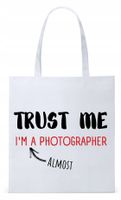 Dla Fotografa Fotografki Torba Eco Biała Shopper Z Nadrukiem Ze Zdjęciem