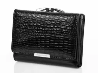 portfel damski czarny na bigiel