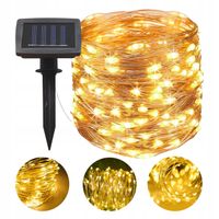 2 x GIRLANDA SOLARNA OGRODOWA 32m 300x KULKI LED Świetlna Lampki Ogrodowe