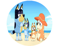 Opłatek na tort Bluey