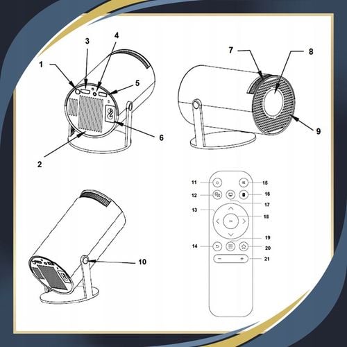 PROJEKTOR HY300 PRO 2025 NOWA WERSJA 4K WIFI PRZENOŚNY SMART ANDROID na Arena.pl
