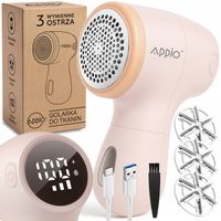 GOLARKA DO UBRAŃ TKANIN TAPICERKI SWETRÓW MOC bezprzewodowa USB-C +2 ostrza