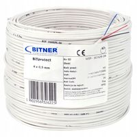 PRZEWÓD KABEL DOMOFON ALARM STEROWANIE YTDY 4 4x0,5 BITNER 100M MIEDŹ DRUT