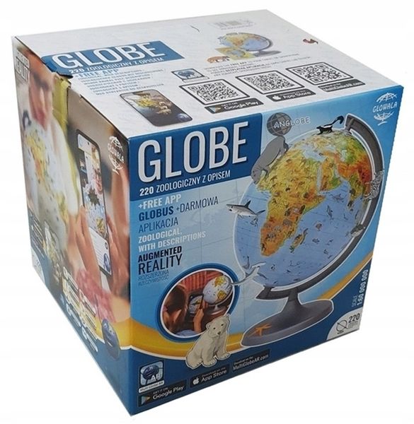 Globus ZOOLOGICZNY 220mm +książka karton APLIKACJA Produkt Polski zwierzęta zdjęcie 8