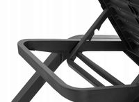 LEŻAK OGRODOWY BASENOWY ROCCO REGULOWANY Antracytowy