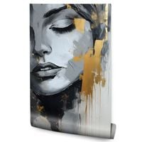 Fototapeta Do Salonu Złoty PORTRET Kobiety Styl Glamour 180cm x 270cm