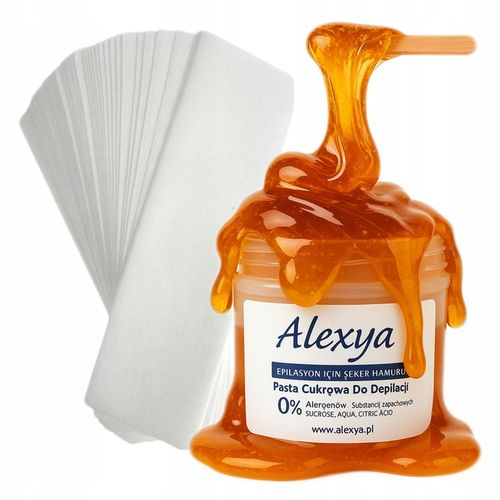 Pasta Cukrowa do depilacji + Paski + Puder lepszy chwyt MNIEJ BÓLU na Arena.pl