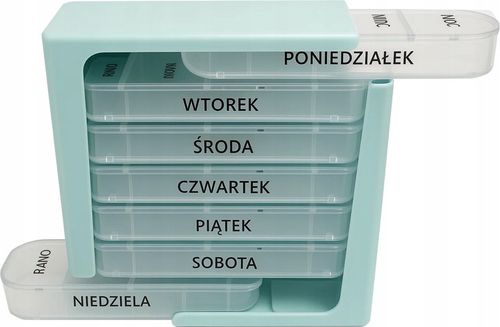 Pojemnik na leki kasetka plastikowa na tabletki 7 dni 4 pory dnia na Arena.pl