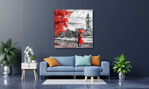 OBRAZ NA PŁÓTNIE 065 Miłość w Londynie 50x50cm na Arena.pl