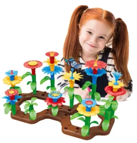 OGRÓD KREATYWNY KWIATY UKŁADANKA KLOCKI 148 SZT. na Arena.pl