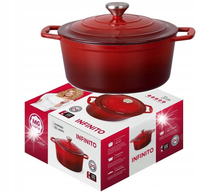 Garnek żeliwny tradycyjny z pokrywą MG Home Magda Gesler Infinito 2,1l 20cm