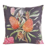 Poszewka dekoracyjna z welwetu MINK 45x45 czarna + czerwona