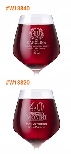Kieliszek do Wina Krosno Prezent na Urodziny 18-99 Elegancki Duży 860 ml na Arena.pl