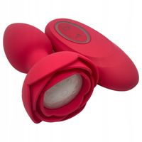 Korek Analny Wibrujący i Świecący z Pilotem 9 Trybów Zdalnie Sterowany