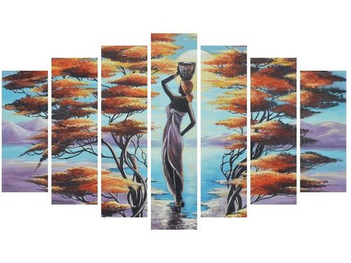 80CM 140CM OBRAZ 7 ELEM AFRYKAŃSKA DZIEWCZYNA KOSZEM ŚCIENNY na Arena.pl