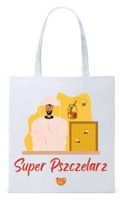 Dla Pszczelarza Na Prezent Torba Eco Biała Shopper Z Nadrukiem Ze Zdjęciem