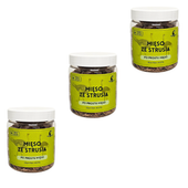 3x 90g liofilizowane mięso strusia 90g dla psa i kota | alergia pokarmowa