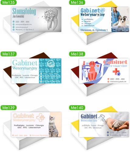 Wizytówki firmowe reklamowe 200 szt różne wzory USŁUGI KOPARKO ŁADOWARKĄ na Arena.pl