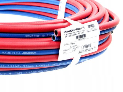 Wąż Gumowy DUET Tlen Acetylen Palnik SEMPERIT 10 m na Arena.pl